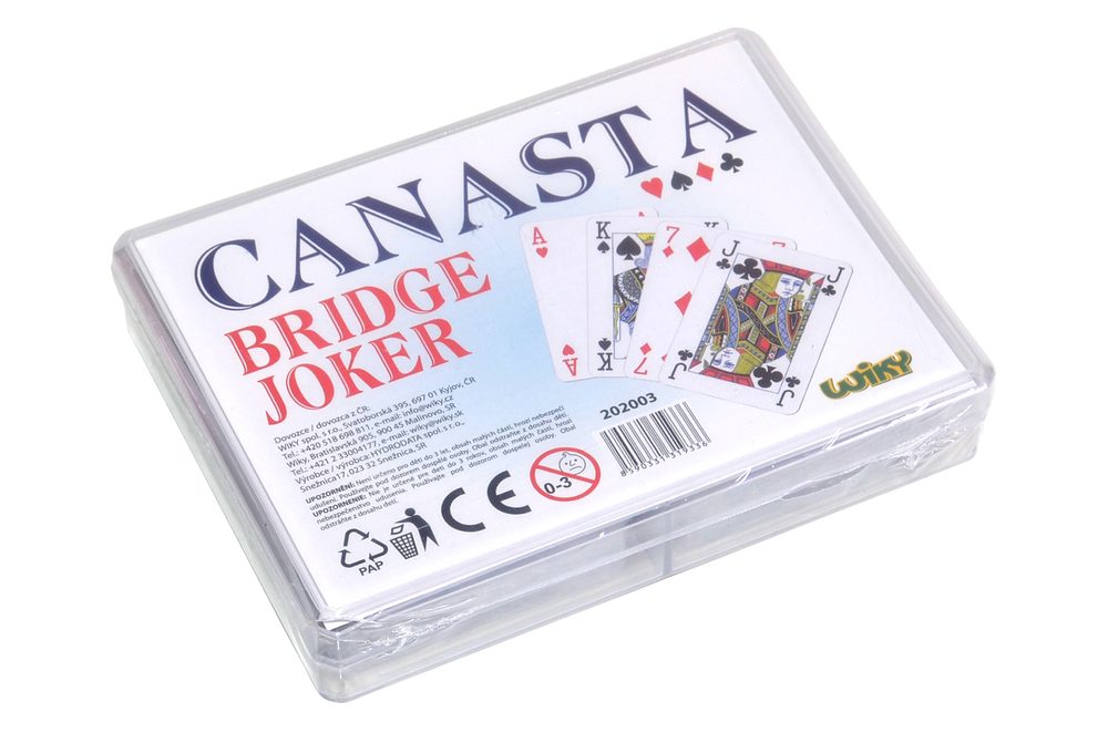 Canasta kártyák - műanyag. Doboz, Wiky, w202003