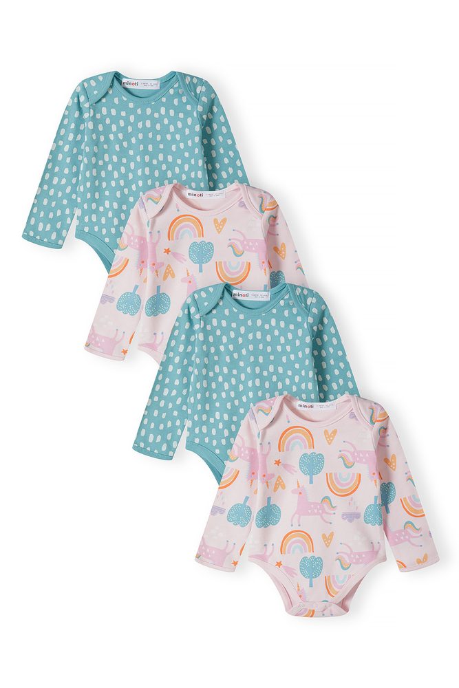 Detské body 4pack, Minoti, 16mbaby 8, dievča - 50/56 | NB