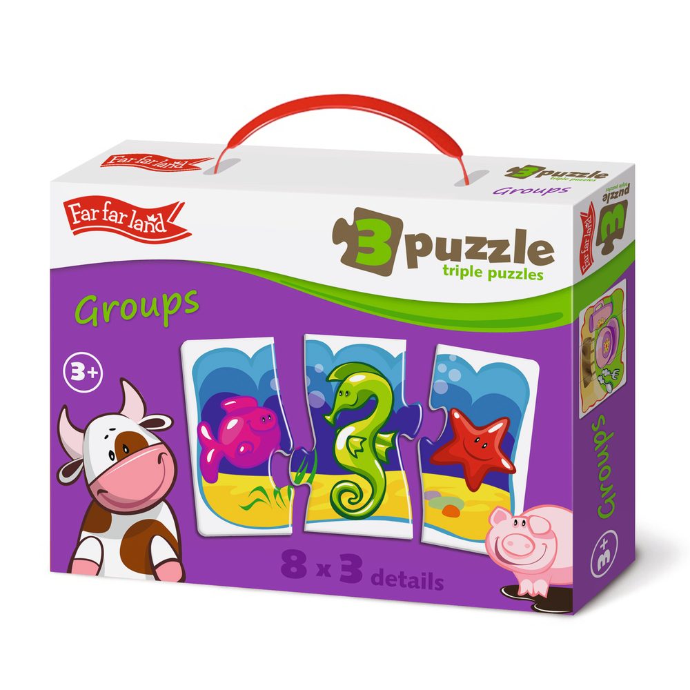 Levně Far Far Land Puzzle trojice skupinky 8 obrázků, Far Far Land, W022260