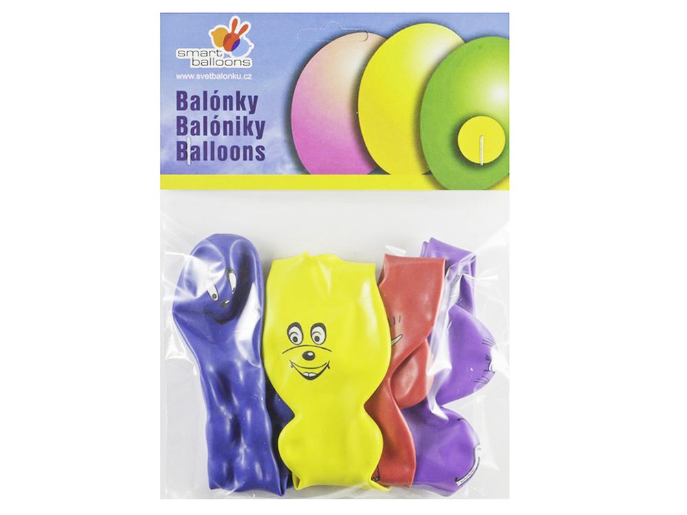 Balónek nafukovací - sada 4ks ZVÍŘÁTKA, Smart Balloons, W040590