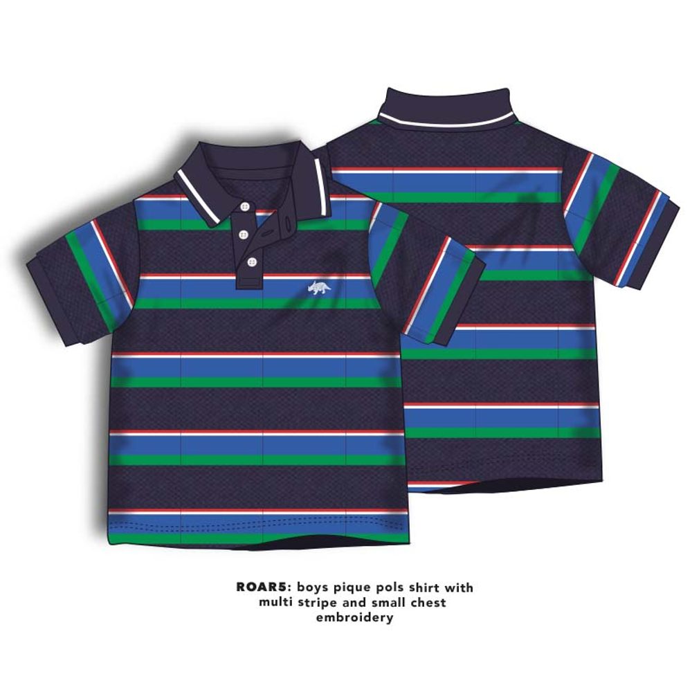 Levně Tričko chlapecké Polo s krátkým rukávem, Minoti, Roar 5, kluk - 86/92 | 18-24m