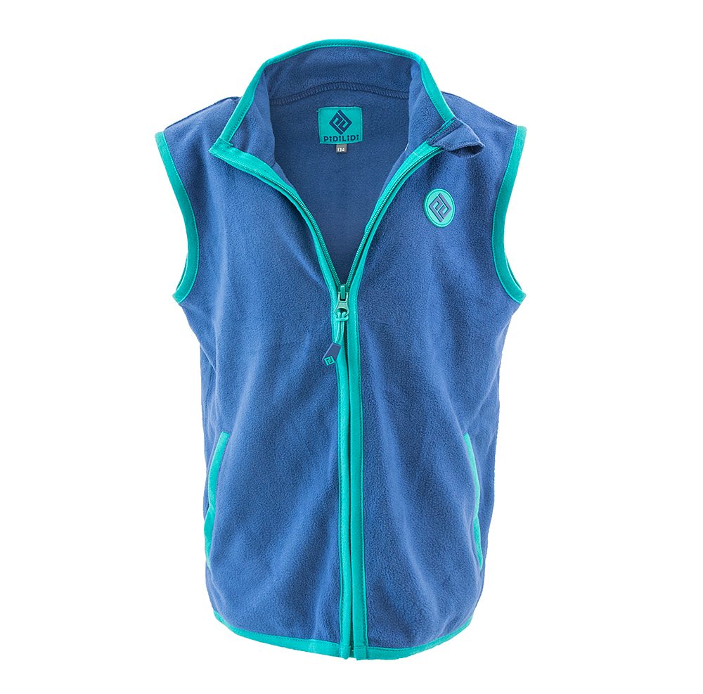 Levně chlapecká vesta propínací fleezová, Pidilidi, PD1120-04, modrá - 116 | 6let