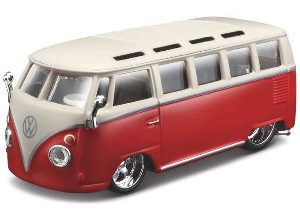 Levně Bburago 1:32 Plus Volkswagen Van Samba Red/White, W012157