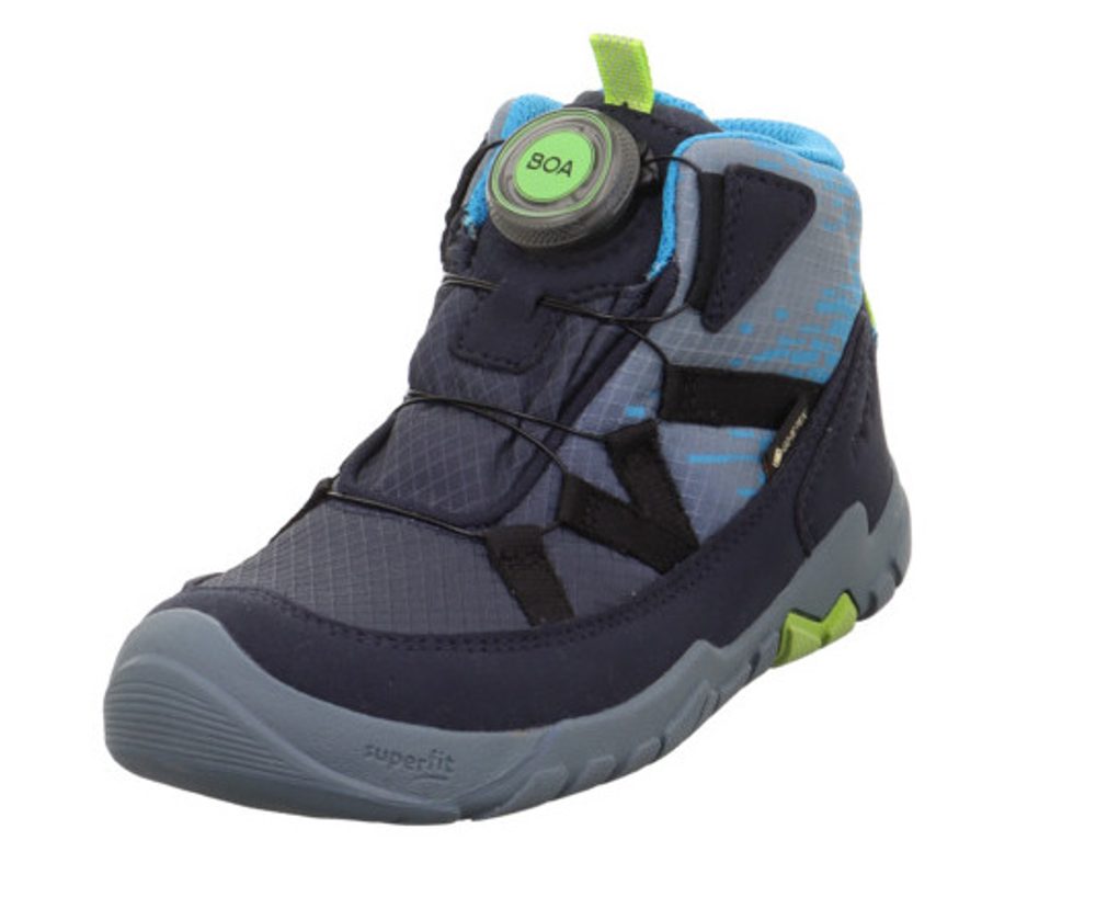 Chlapčenské celoročné barefoot topánky TRACE Blue/ Light Green GTX Superfit 1-006040-8010 - 29