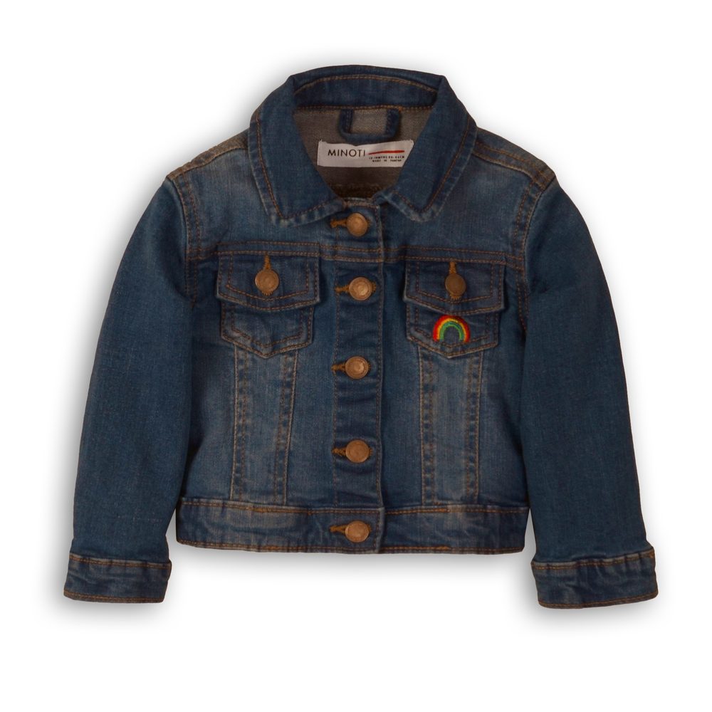 Jacket Girl Denim, Minoti, hely 3, kék - 74/80 | 9-12m