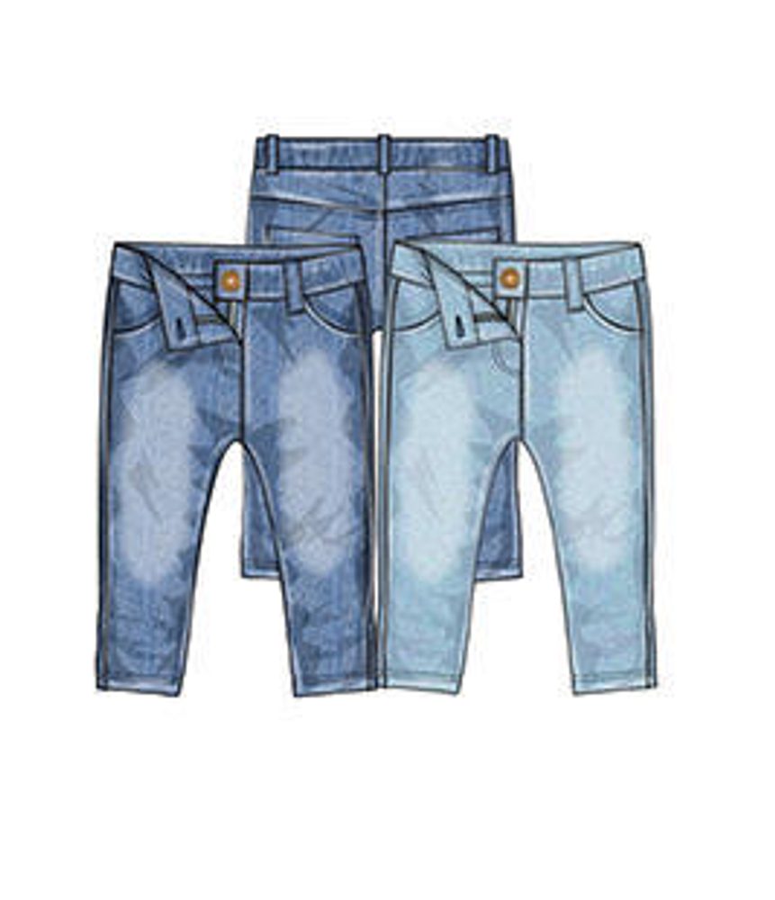 Kalhoty džínové dívčí s elastenem, Minoti, riviera 9, tmavě modrá - 98/104 | 3/4let