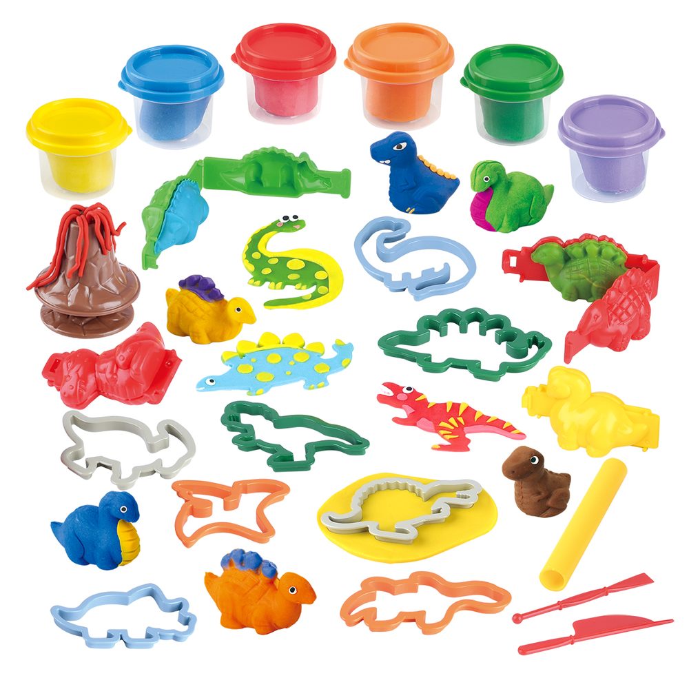 Levně Playgo Modelína dinosaurus 6x56g, PLAYGO, W029809