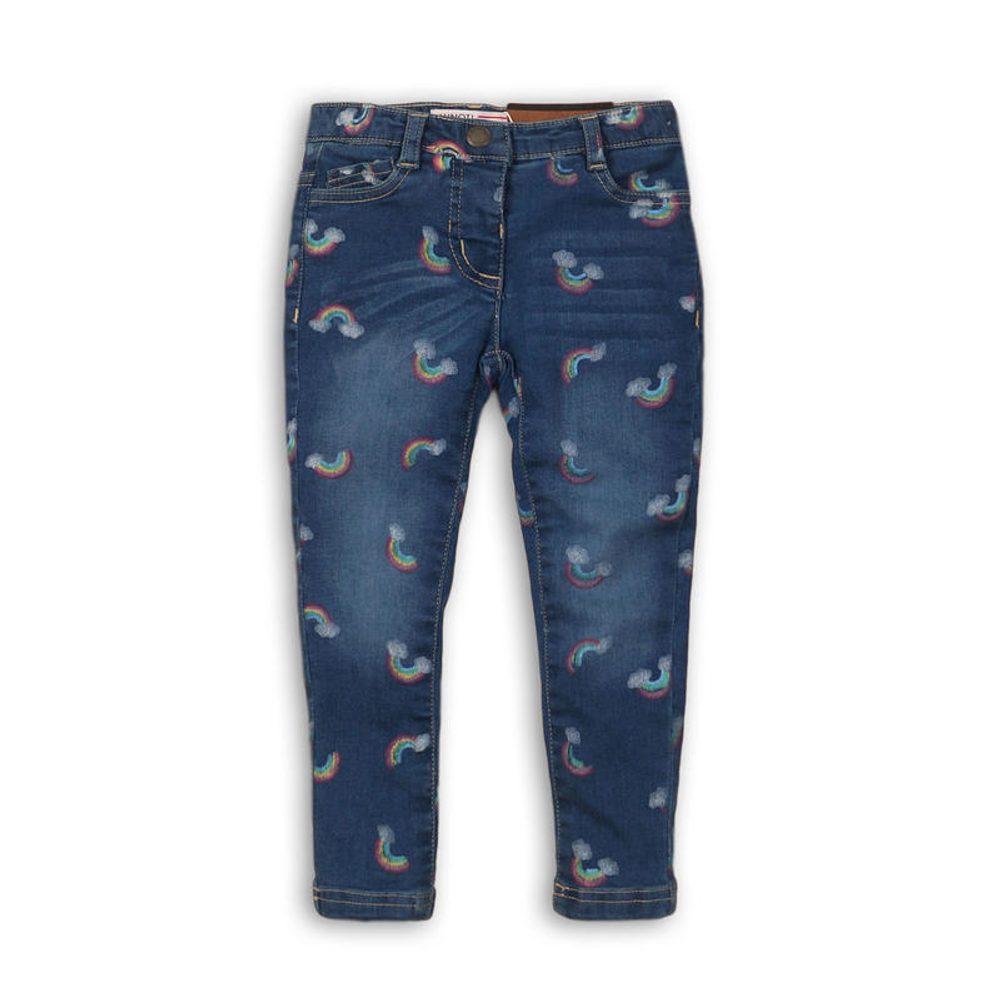 Kalhoty díčí džínové s elastenem, Minoti, Unicorn 10, modrá - 104/110 | 4/5let