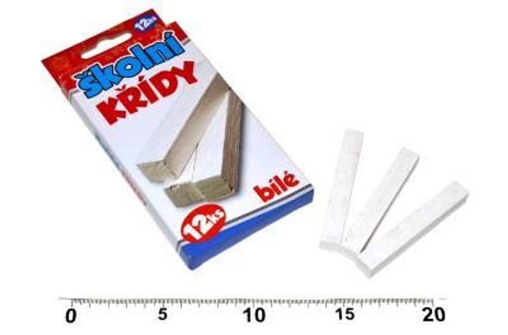 Kriedy školské biele 12 ks, WIKY, 881610