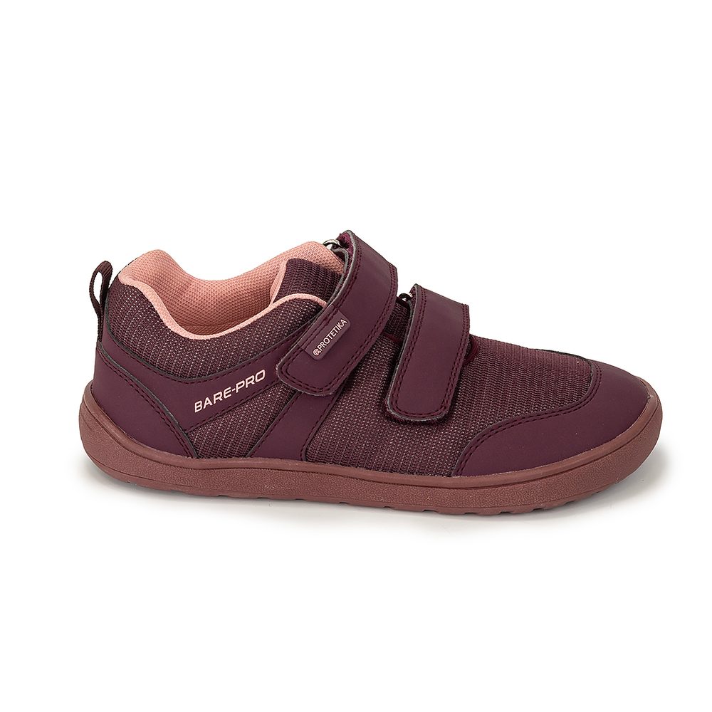 Dievčenské barefoot tenisky s membránou NOLAN BORDO, Protetika, červená - 22