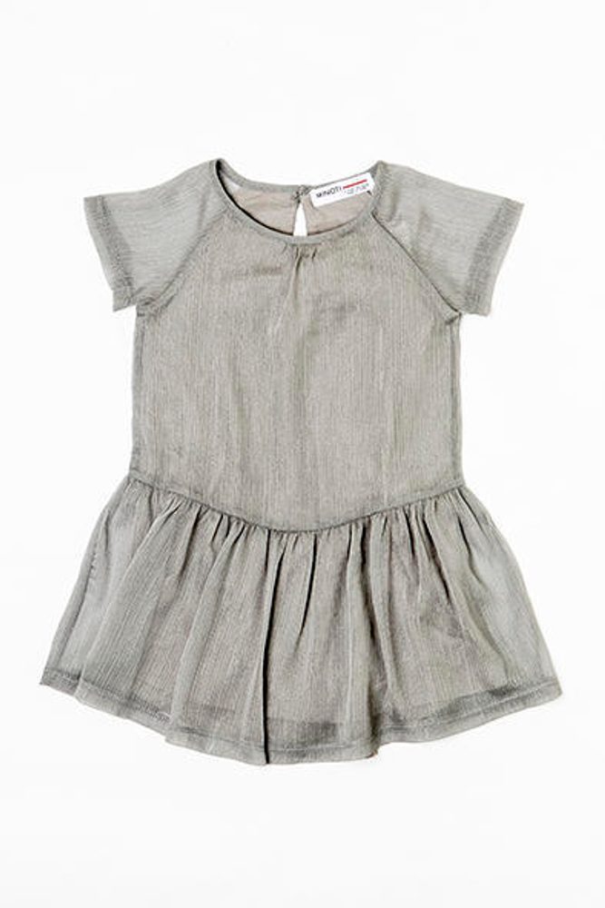 E-shop Šaty dievčenské s krátkym rukávom, riasená sukňa, Minoti, ROSEWOOD 6, šedá - 128/134 | 8/9let