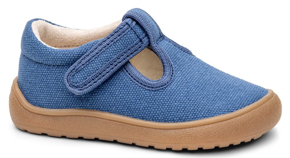 Chlapčenské barefoot papuče KIRBY JEANS - modré - 27