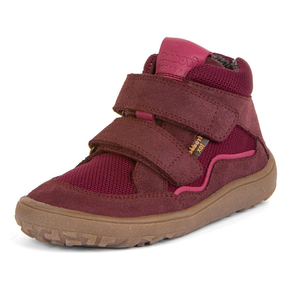 Levně Dívčí barefoot boty TEX AUTUMN Bordeaux Froddo G3110254-4 červená - 23