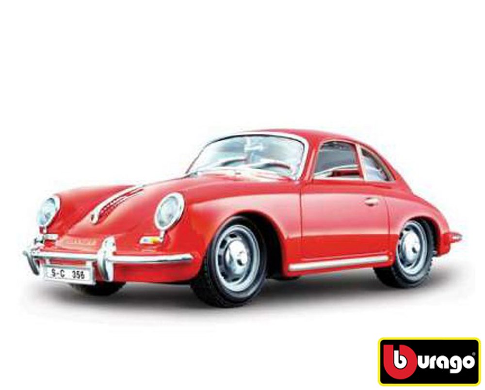 Bourugo 1:24 Porsche 356b Coupe (1961) piros, bburago, w007338