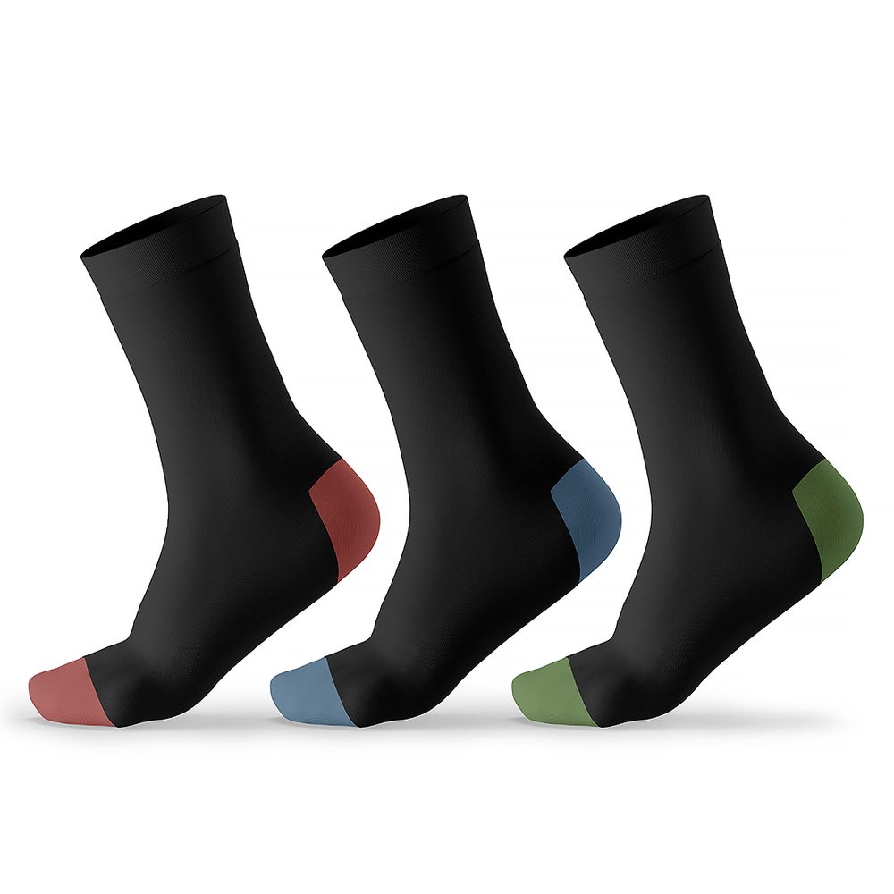 Pánské vysoké ponožky bambusové - 3pack Pidilidi PD0153-02 černá - 43-46