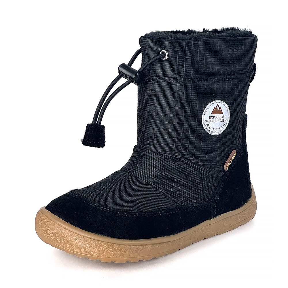 Dievčenské zimné barefoot topánky PRO-tex HEIKO BLACK - 34