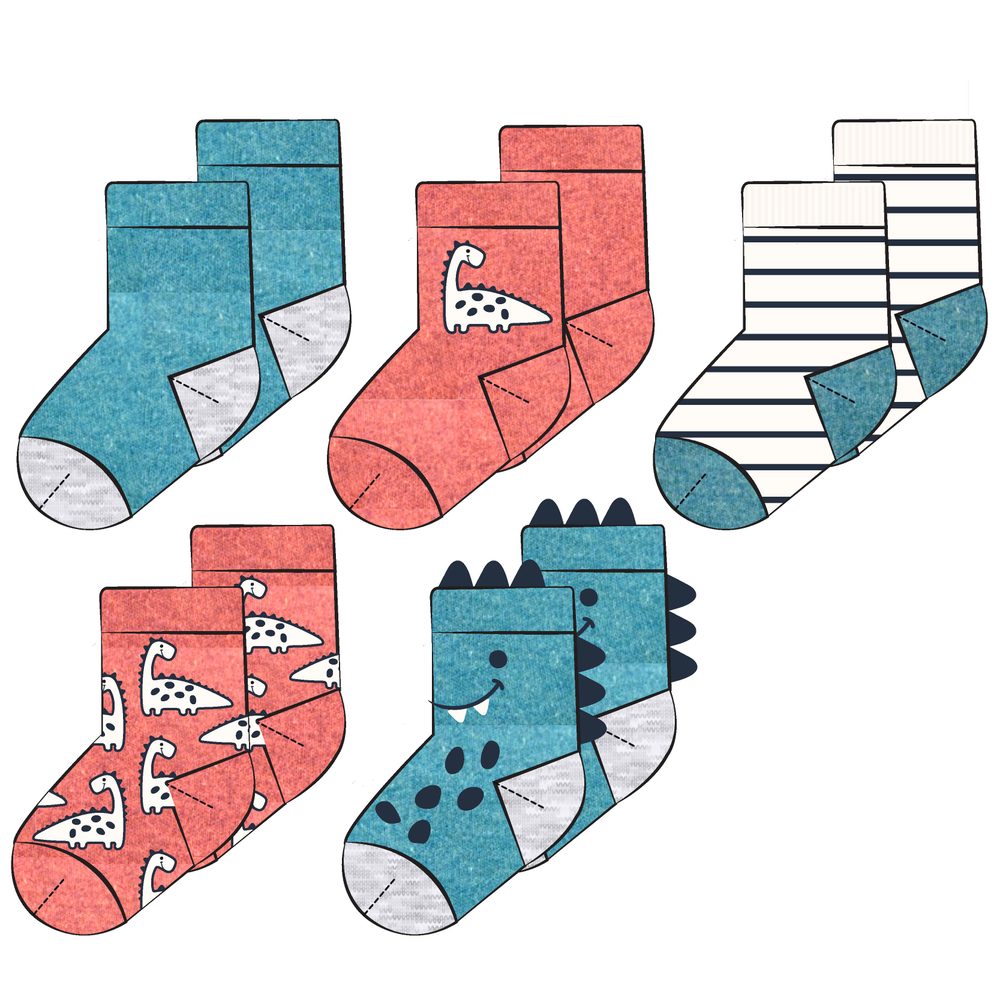 E-shop Chlapčenské ponožky 5pack, Minoti, 13sock 6, Boy - 50/68 | 0-6m