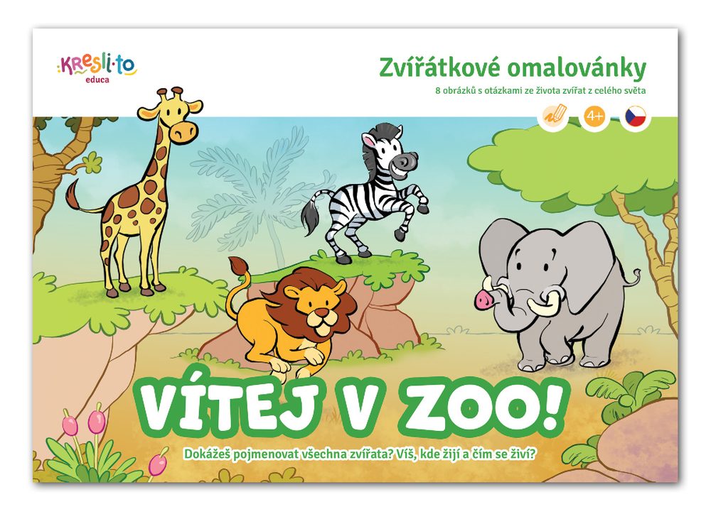 Levně Vítej v ZOO A5 omalovánka, Kresli.to, W031843