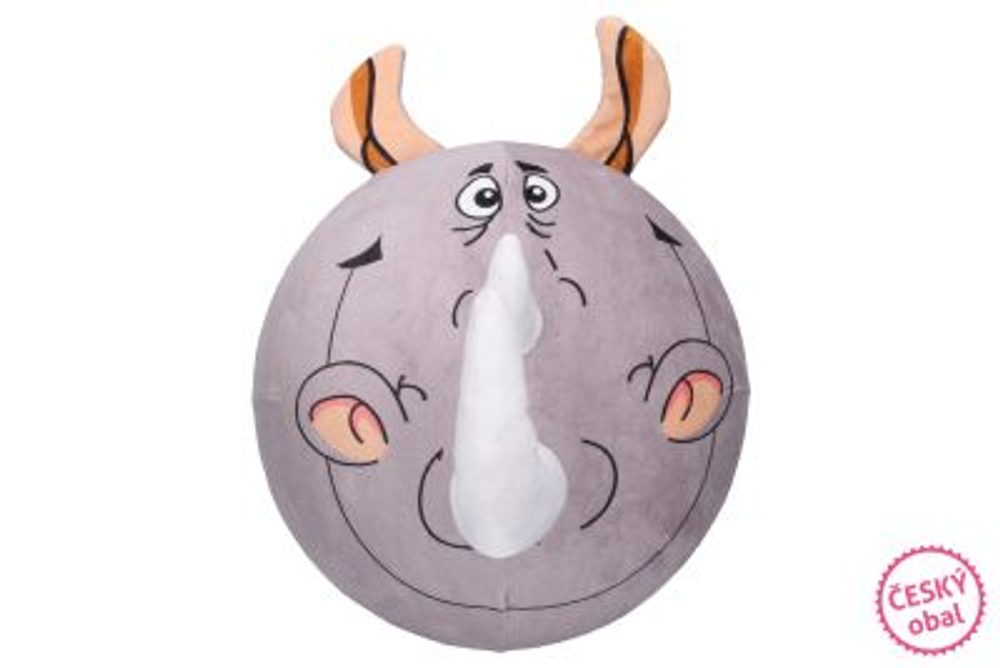 Felfújható plüss labda - Rhinoceros 30 cm, W007529