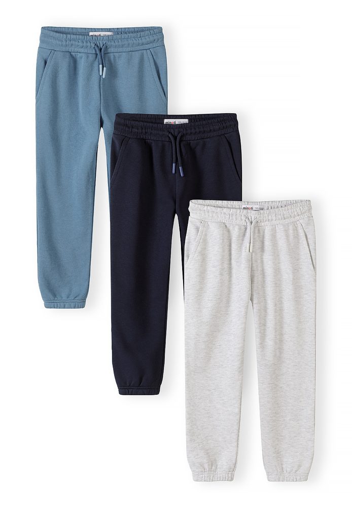 Tepláky slim-fit s elastickým pásom a sťahovacou šnúrkou 3pack Minoti 29FLEECE286 - 134/140 | 9/10let