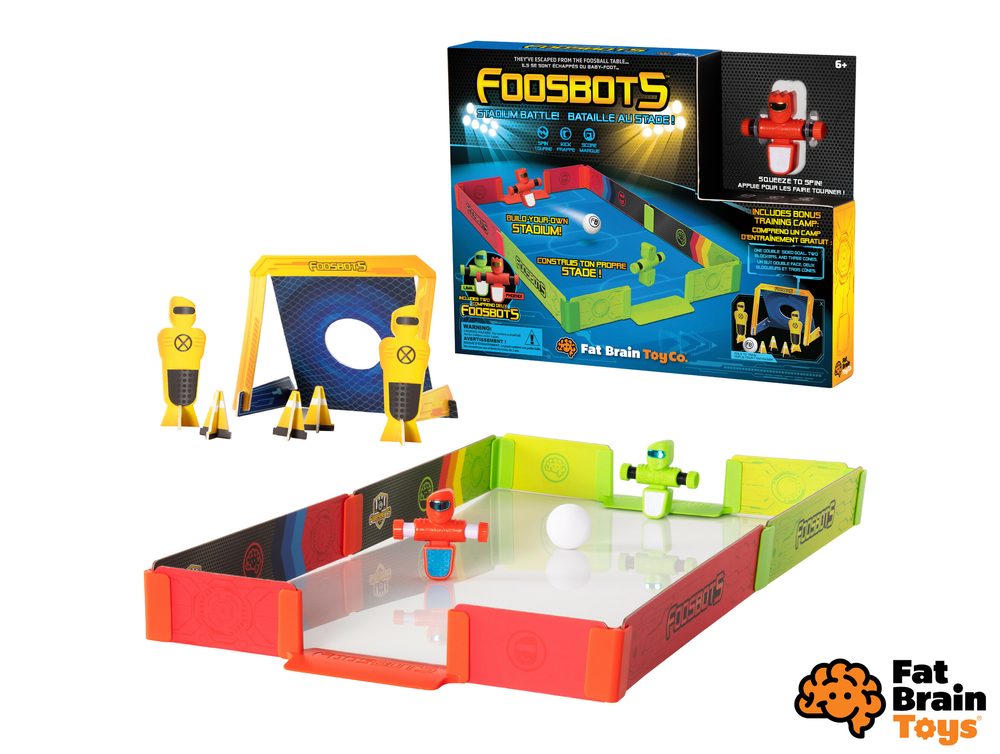 Levně Fat Brain FOOSBOTS STADIUM BATTLE robo-fotbal se stadionem set, Fat Brain, W052833