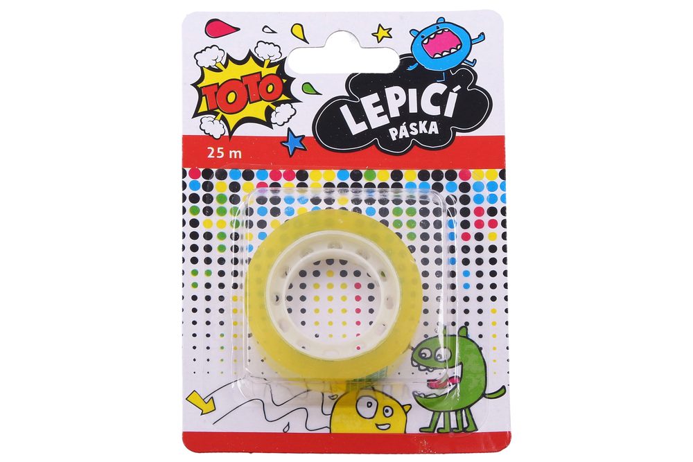 Lepící páska 12mm x 25m blister, TOTO, W834510