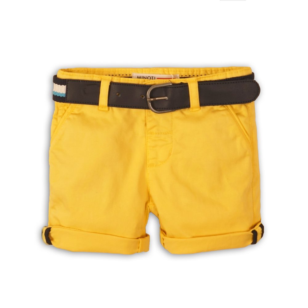 E-shop Chlapčenské šortky s opaskom, Minoti, Sunset 8, žltá - 74/80 | 9-12m