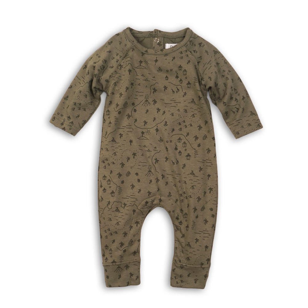 E-shop Overal dojčenský bavlnený, Minoti, CACTUS 3, khaki - 68/74 | 6-9m