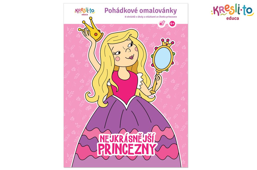 Pohádkové omalovánky - Nejkrásnější princezny, Kresli.to, W018365