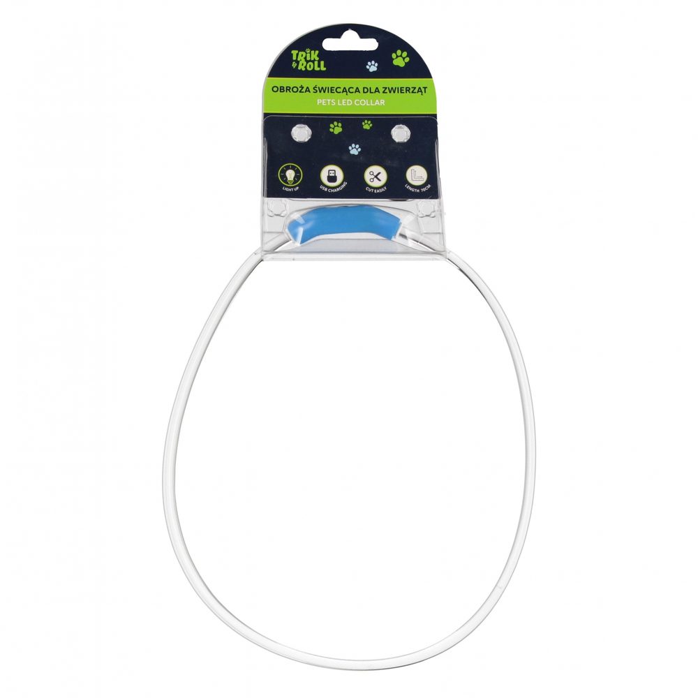 Obojek pro mazlíčky svítící LED USB 70 cm, Wiky, W061406