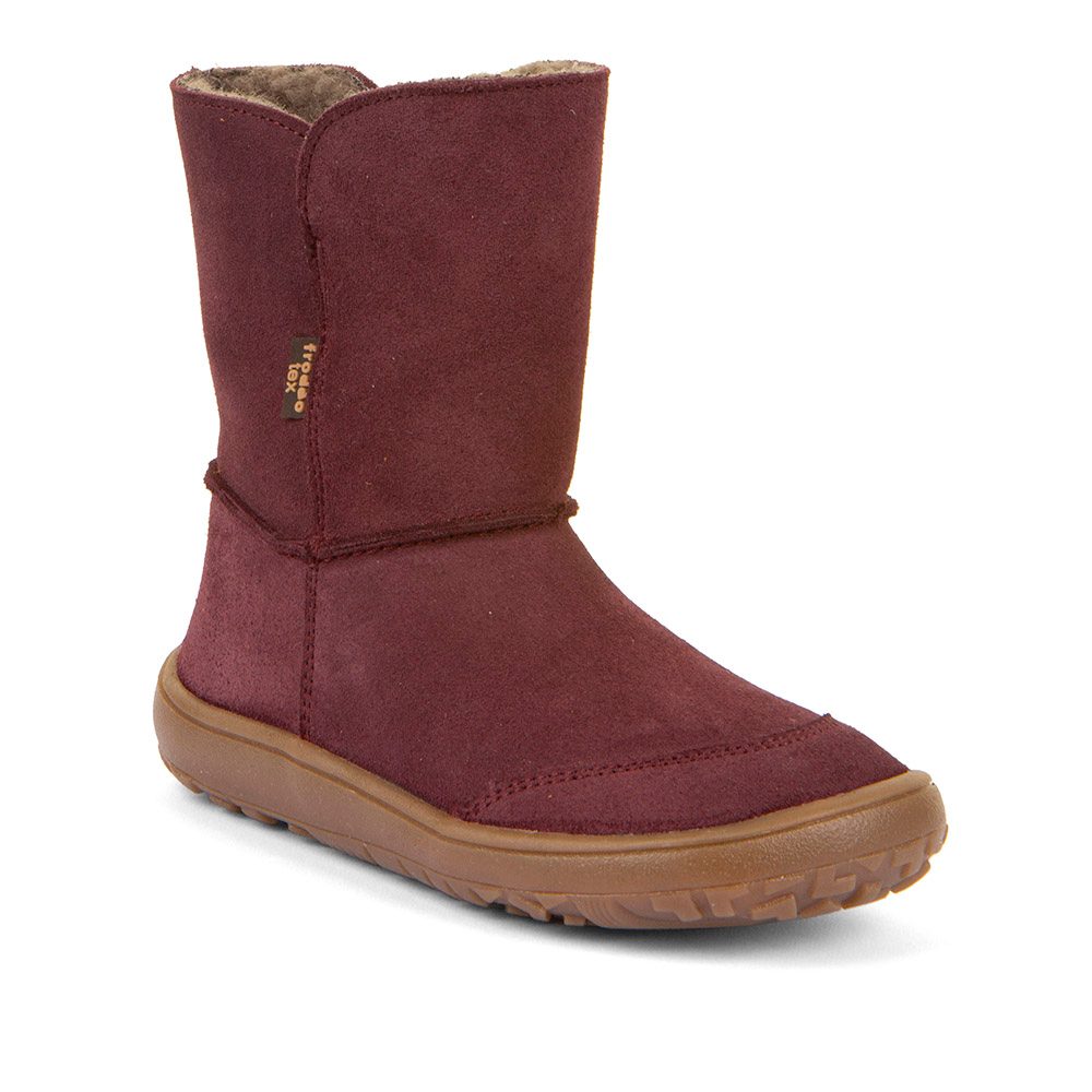 Dívčí zimní barefoot boty TEX SUEDE Bordeaux  G3160250-1 - 33