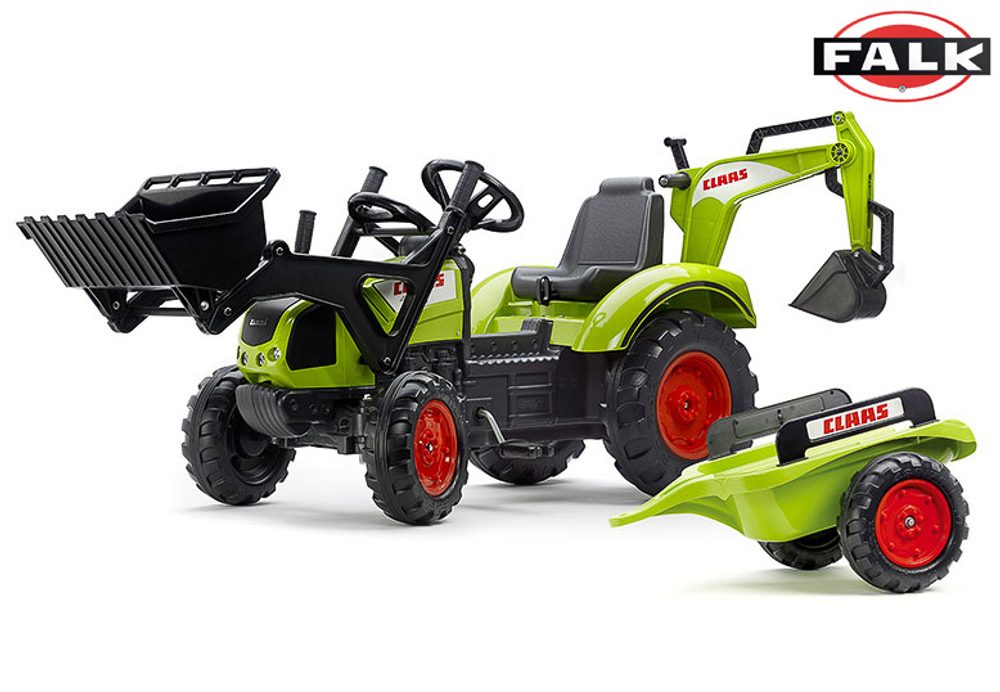 Claas Arion 430 pedálos traktor rakodóval, kotróval és vontatóval, Falk, W012721