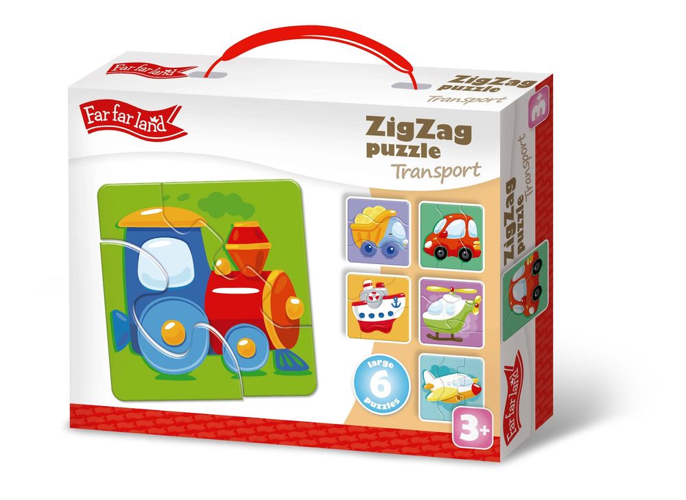 Levně Far Far Land Puzzle ZigZag doprava 6 obrázků, Far Far Land, W022255