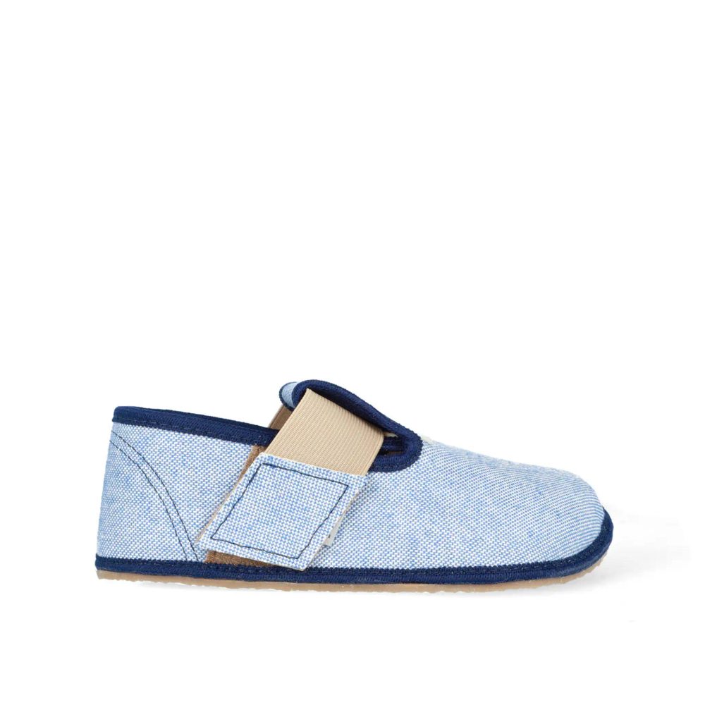E-shop Chlapčenské papuče Barefoot Pegres, BF01 textil, modré - 22