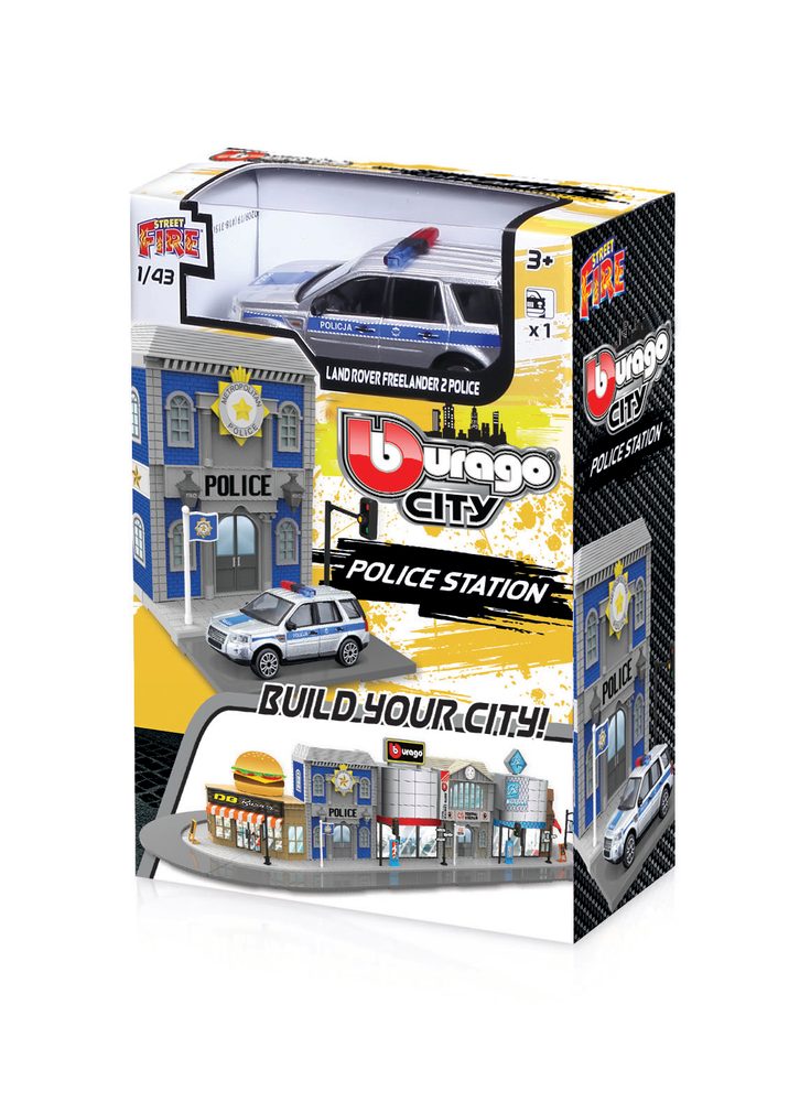 E-shop Bburago city 1:43 18-31502 Policajná stanica, Bburago, W010103