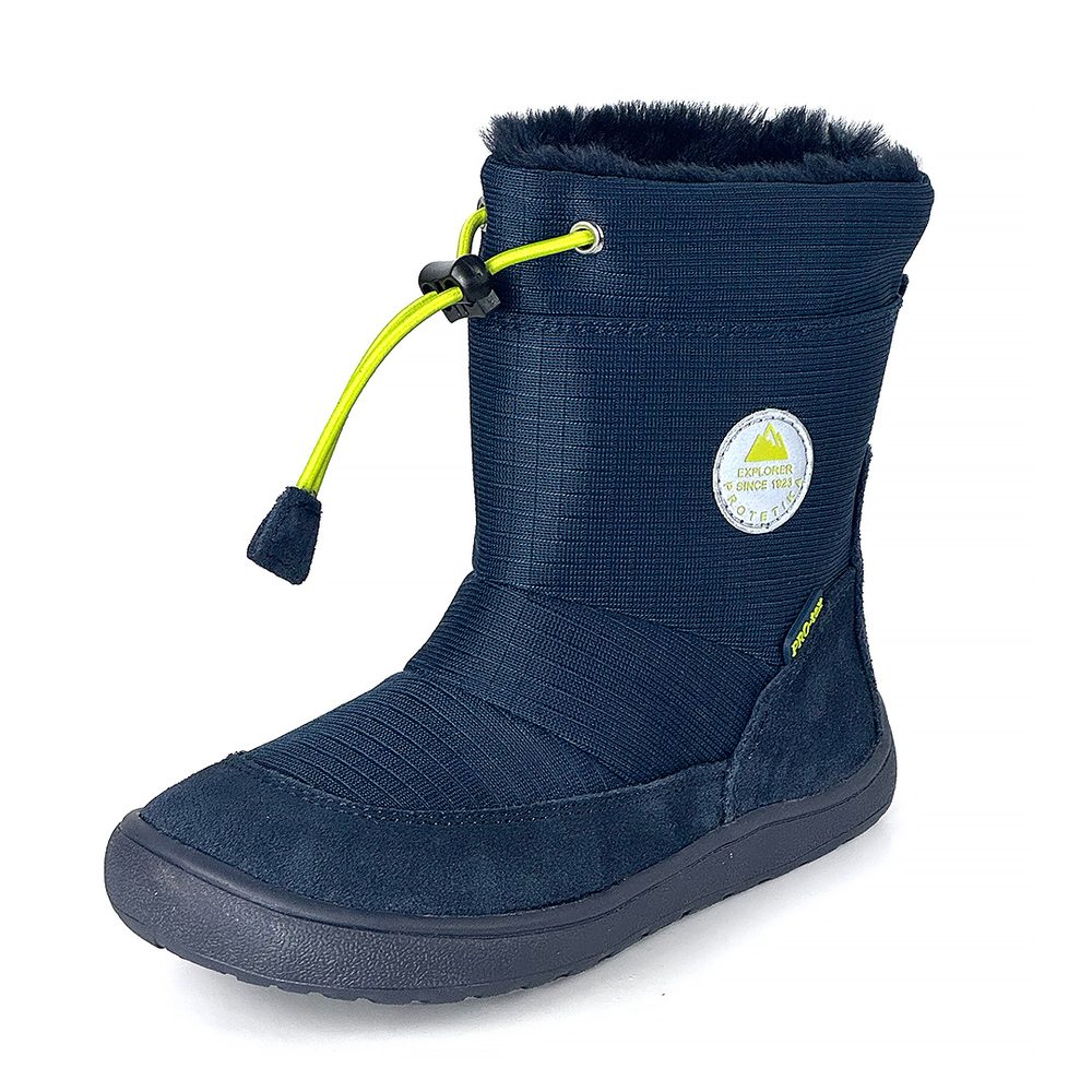 Chlapčenské zimné barefoot topánky PRO-tex HEIKO NAVY - 33