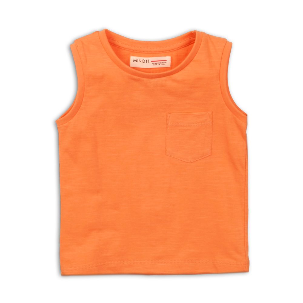 Tank top fiúk, minoti, 1vest 6, narancssárga - 74/80 | 9-12m