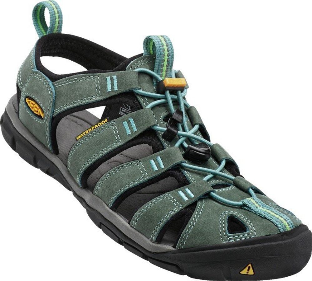 E-shop Clearwater CNX Leather W mineral blue/yellow sandále, Keen, 1014371, modrá - 38