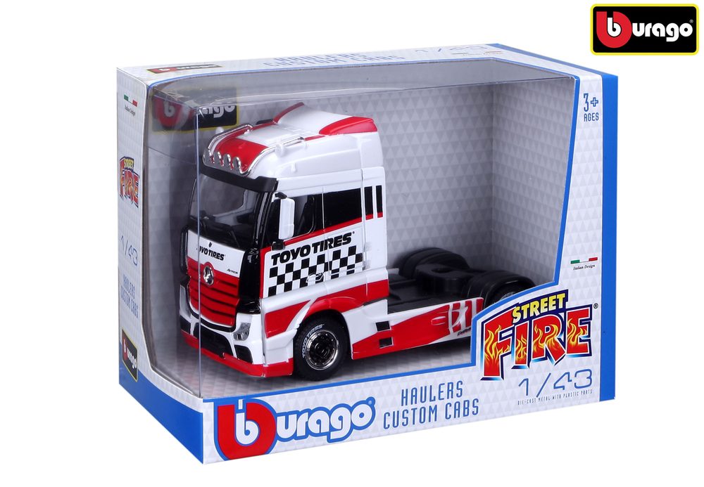 E-shop Bburago 1:43 MB Actros Gigaspace červená/biela, W021285