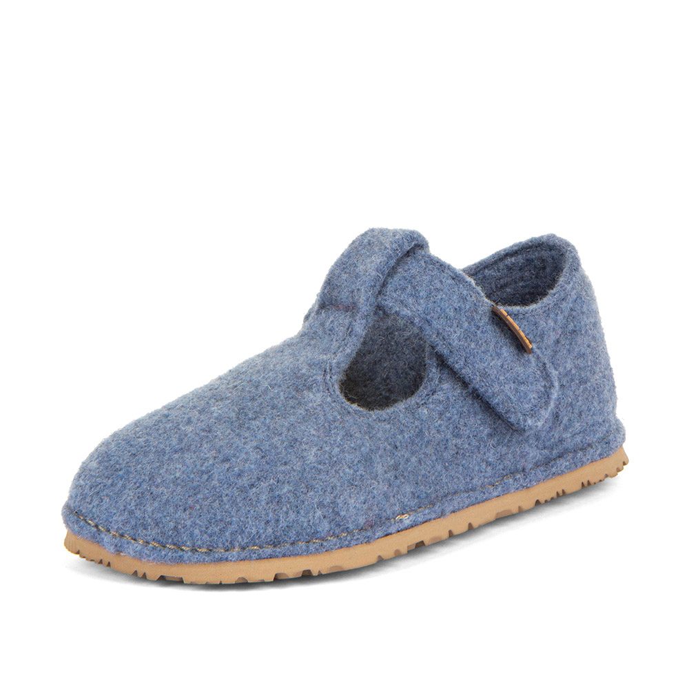 Levně Chlapecké barefoot bačkory FLEXY WOOLY Denim; Froddo; G1700378-1; modrá - 23