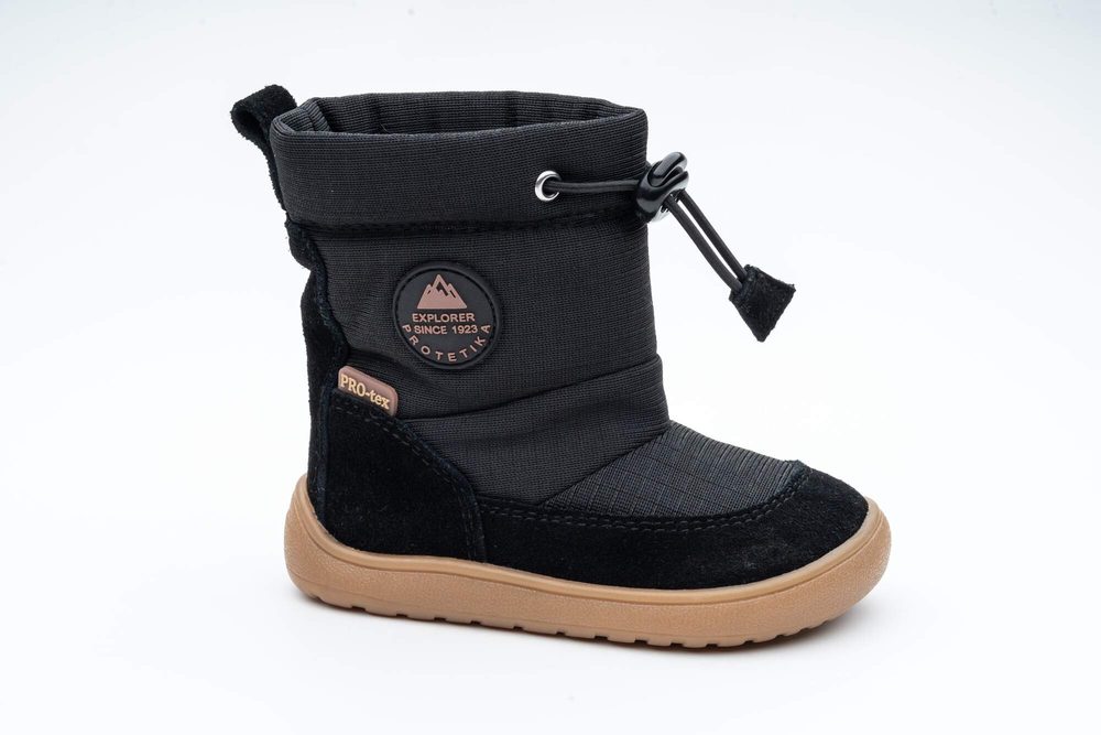 Dívčí zimní barefoot boty PRO-tex HEIKO BLACK - 31