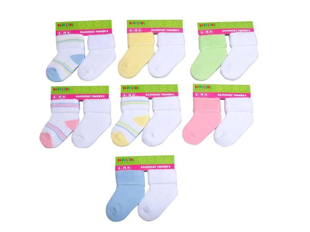 Dojčenské ponožky froté (6 až 12m), Pidilidi, PD115, mix - 68/80 | 6-12m