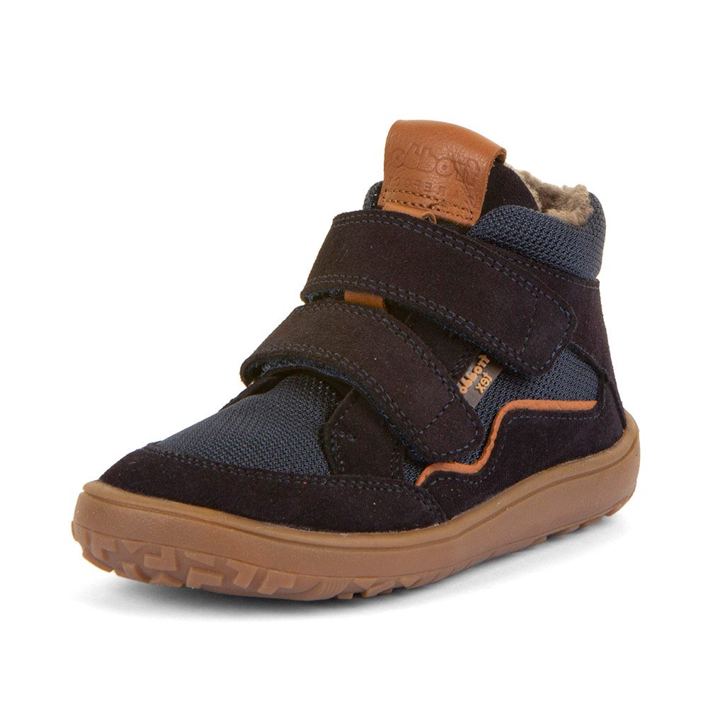 Levně Chlapecké zimní barefoot boty TEX WOOL Dark Blue Froddo G3110266-W - 24