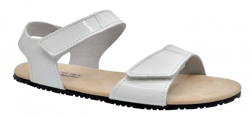 dámske barefoot sandále BELITA 01, Protetika, biela lesklá - 36
