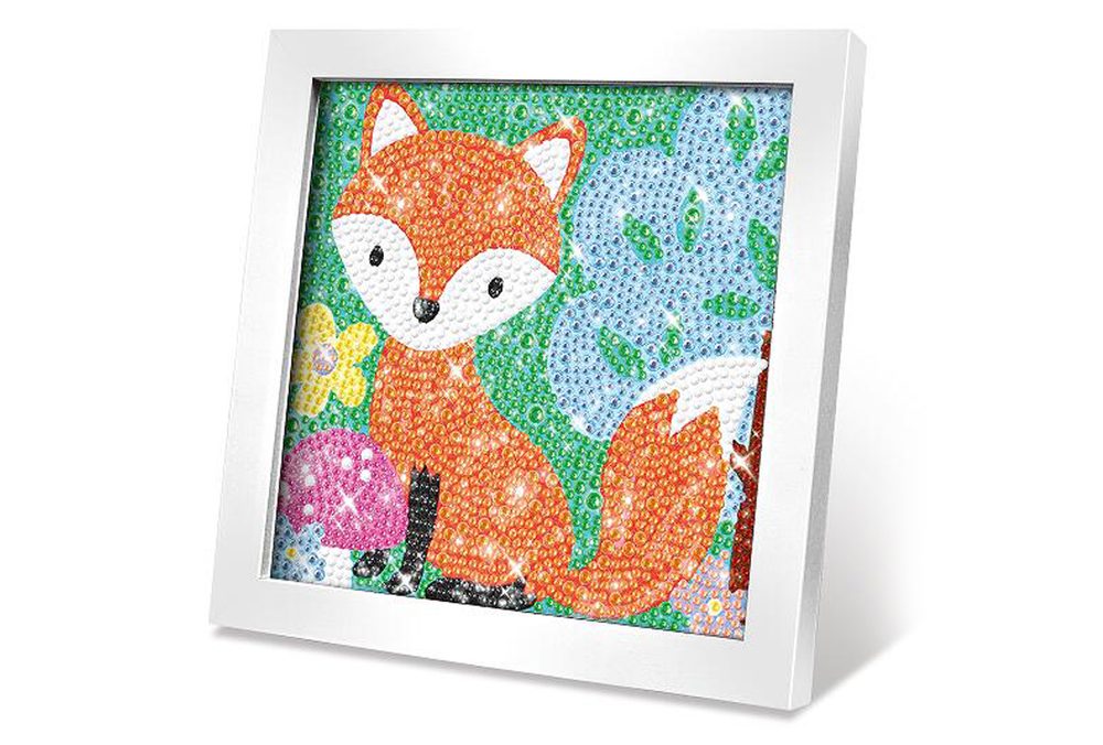 Levně Kreativní set obraz s kamínky liška 17cm, Wiky kreativita, W050833