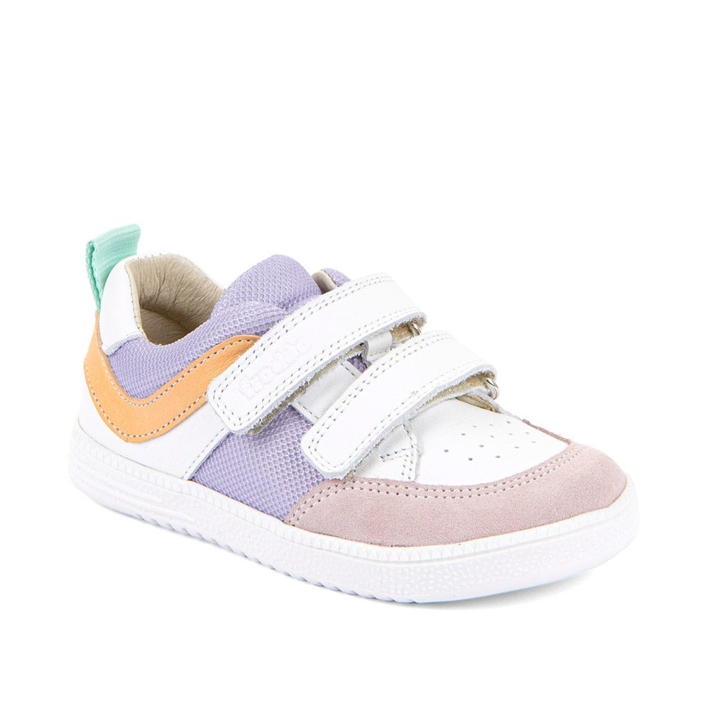 Dievčenské barefoot textilné tenisky LOOP WHITE/LILA Froddo G3130282-8 - 25