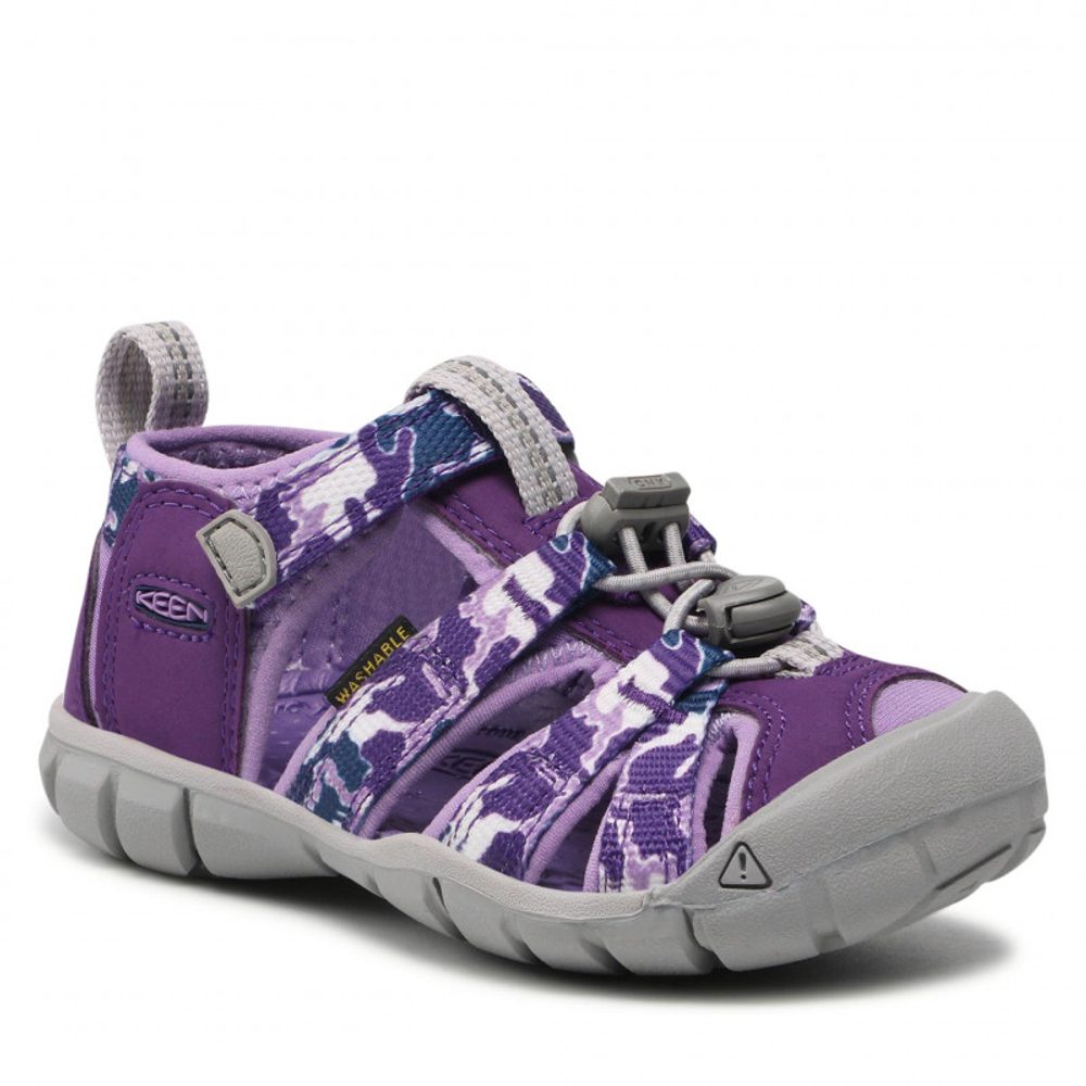 Levně dětské sandály SEACAMP II CNX camo/tillandsia purple , Keen, 1026317/1026322, fialová - 34 | US 2