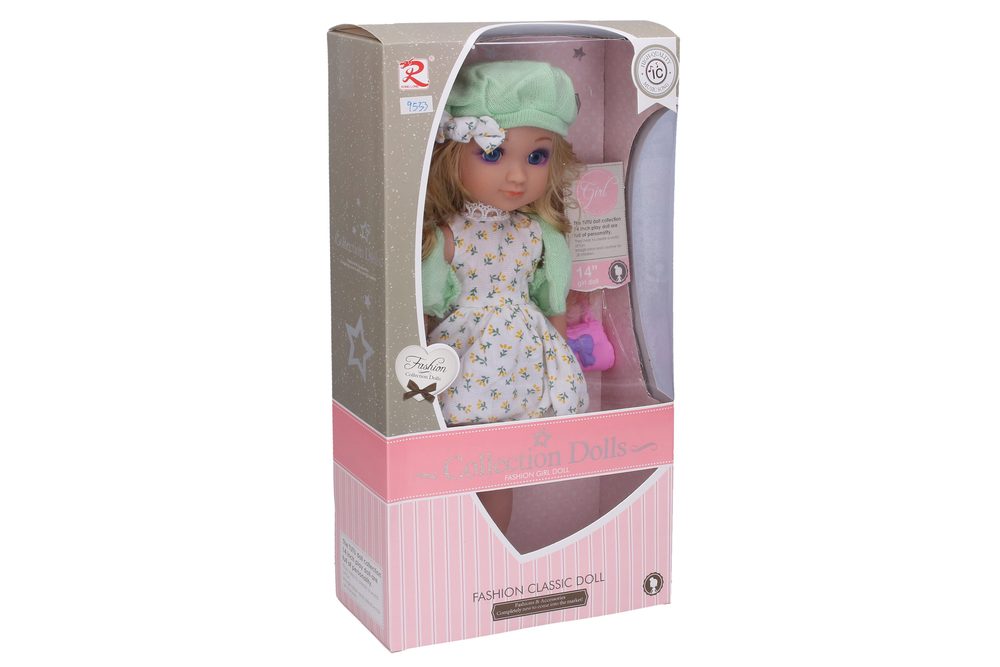 Levně Panenka s kabelkou, čepicí a zvukovými efekty 36 cm, Wiky, W040101