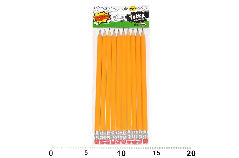 Ceruza No.2 (HB) gumi - készlet 10db vágott, TOTO, W812204