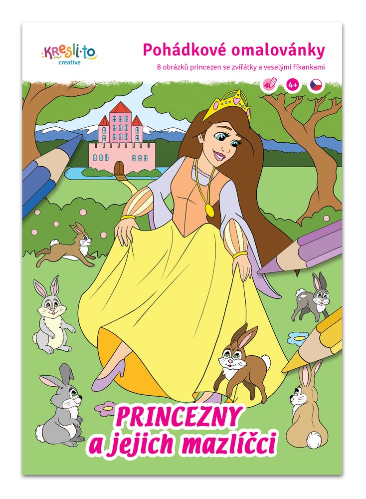 Omaľovánky Princezné a ich zvieratká A5, Kresli.to, W031846